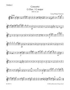 Concerto for Viola in G major (TWV 51: G9) (Violin I)