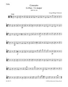 Concerto for Viola in G major (TWV 51: G9) (Viola ripieno)