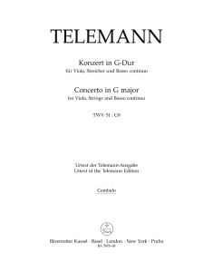 Concerto for Viola in G major (TWV 51: G9) (Cembalo)