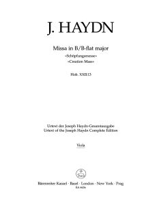 Creation Mass in B Flat (Hob.XXII:13) (Viola)