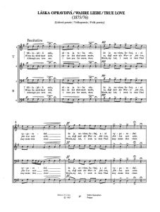 True Love for Male Chorus