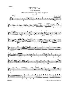 Symphony No.94 in G major (The Surprise) (Hob.I:94) (Violin I)