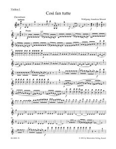 Overture to Cosi fan tutte (K.588) (Violin I)