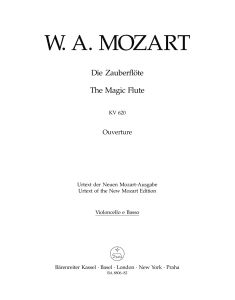 Overture to The Magic Flute (K.620) (Cello/Bass)