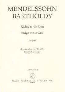Psalm 43 Judge Me, O God Op.78 (Vocal Score)