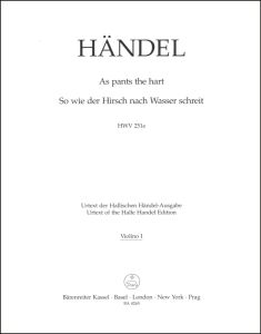 As Pants The Hart (HWV 251e) (Violin I)