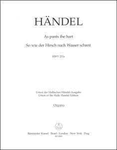 As Pants The Hart (HWV 251e) (Organ)