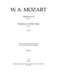 Symphony No.5 in B-flat major (K.22) (Violin I)