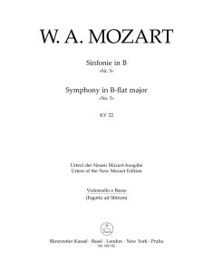 Symphony No.5 in B-flat major (K.22) (Cello/Bass)