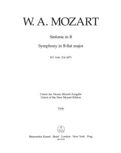 Symphony in B-flat major (K.Anh.214 - K.45b) (Viola)