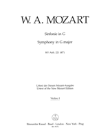 Symphony in G major - Alte Lambacher (K.Anh.221 K.45a) (Violin I)