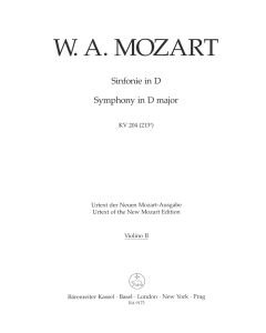 Symphony in D major based on the Serenade K.204 (213a) (Violin II)