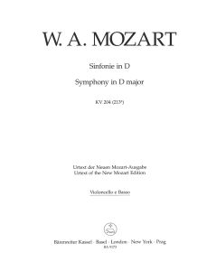 Symphony in D major based on the Serenade K.204 (213a) (Cello/Bass)