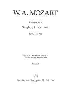 Symphony in B flat major (K.Anh.216 K.74g) (Violin II)