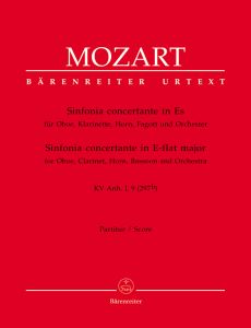 Sinfonia concertante for Oboe, Clarinet, Horn, Bassoon in E-flat major (K.297b) (Full Score)