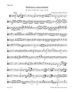 Sinfonia concertante for Oboe, Clarinet, Horn, Bassoon in E-flat major (K.297b) (Viola)