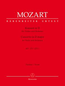 Concerto for Violin in D major (K.271a) (Full Score)