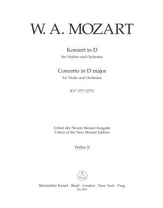 Concerto for Violin in D major (K.271a) (Violin II)