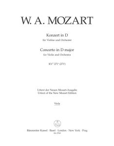 Concerto for Violin in D major (K.271a) (Viola)