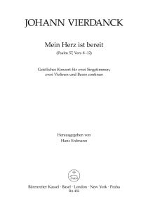 Mein Herz ist bereit (Score & Parts)
