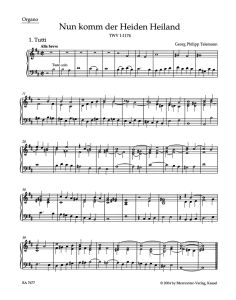 Nun komm der Heiden Heiland - Come Now, O Lord And Saviour (TVWV 1: 1174) (Organ)