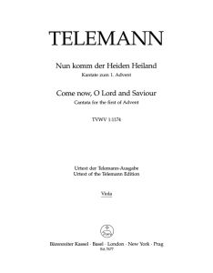 Nun komm der Heiden Heiland - Come Now, O Lord And Saviour (TVWV 1: 1174) (Viola)