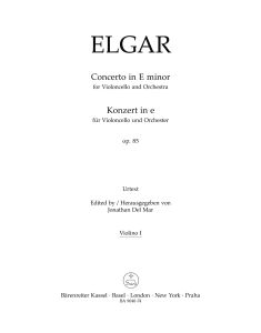 Concerto for Cello in E minor Op.85 (Violin I)