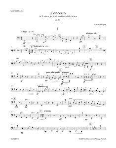 Concerto for Cello in E minor Op.85 (Double Bass)