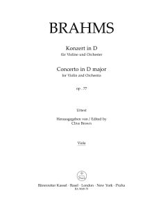 Concerto for Violin in D major Op.77 (Viola)