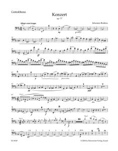 Concerto for Violin in D major Op.77 (Double Bass)