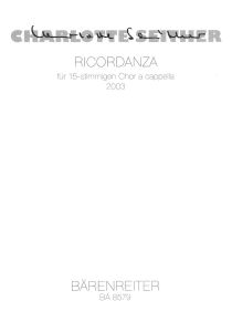 Ricordanza for 15-part Chorus a cappella