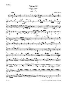 Symphony No.100 in G major (Military) (Hob.I:100) (Violin I)