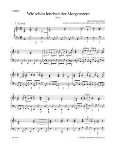 Cantata No.1 Wie schön leuchtet der Morgenstern (BWV 1) (Organ)