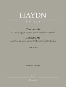 Concertante for Oboe, Bassoon, Violin, and Violoncello (Hob.I:105) (Full Score)