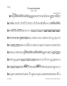 Concertante for Oboe, Bassoon, Violin, and Violoncello (Hob.I:105) (Viola)