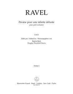Pavane pour une infante defunte pour orchestre (Violin I)