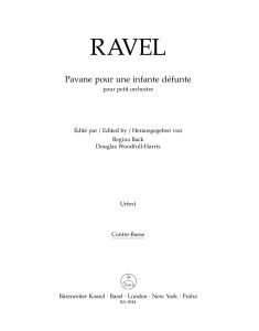 Pavane pour une infante defunte pour orchestre (Double Bass)