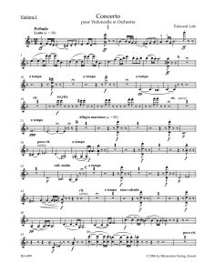 Concerto for Violoncello in D minor (Violin I)