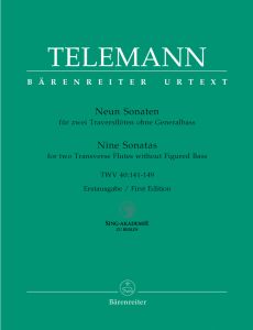 Nine Sonatas for two Flutes without Bass (TWV 40: 141-149) (Playing Score)