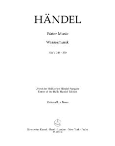 Water Music (HWV 348-350) (Cello/Bass)