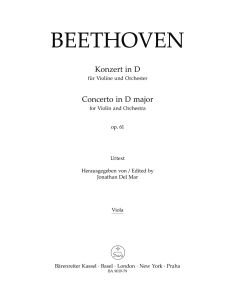 Concerto for Violin in D major Op.61 (Viola)