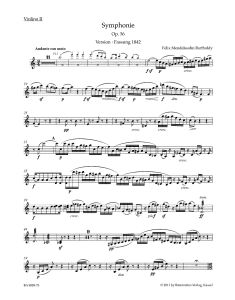 Symphony No.3 in A minor Op.56 (Scottish) (Violin II)