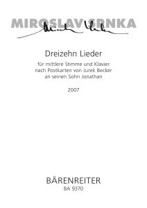 13 Songs for Medium Voice & piano