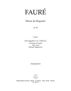Requiem Op.48 (full orchestral version 1900) (Cello II)