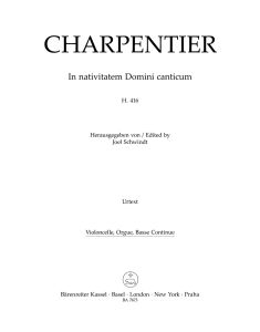 In nativitatem Domini canticum H 416 (Cello/Bass)