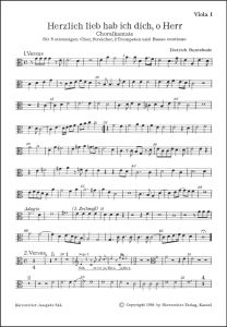 Herzlich lieb hab ich dich, o Herr (BuxWV 41) (Viola I)