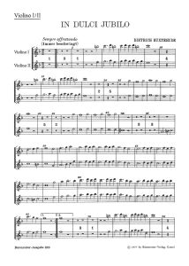 In dulci jubilo (BuxWV 52) (Violin I/II)