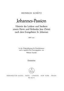 Saint John Passion (SWV 481) Choral Score
