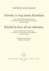 Fuerwahr, Er Trug Unsere Krankheit (Behold, He Bore All Our Infirmities) (Score & Parts)