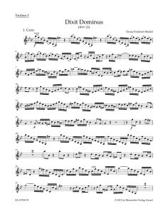 Dixit Dominus HWV 232 (Violin I)